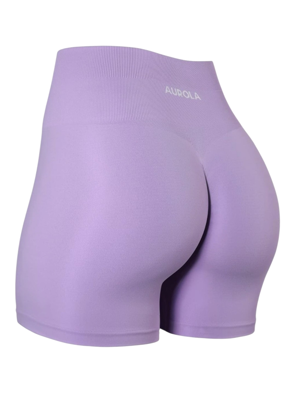 AUROLA Dream Collection Workout Shorts Small Lilac High Waist Seamless Scrunch